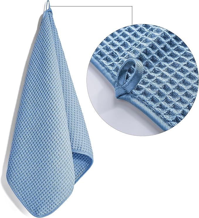 POLYTE 430 GSM Microfiber Lint Free Hand Towel, 16 x 30 in, 4 Pack