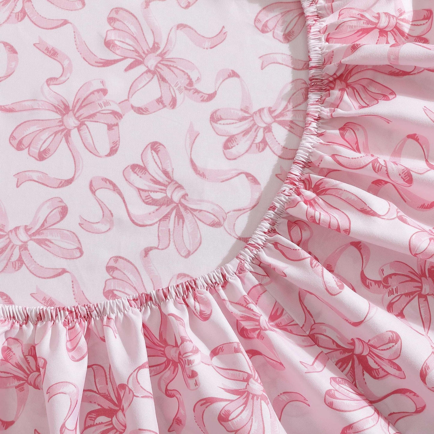 Betsey Johnson - Twin Sheet Set with Fitted Sheet & Pillowcase, Fade & Wrinkle-Free Bedding, Deep Pocket, Dorm Room Essentials, Ballet Bows Pink