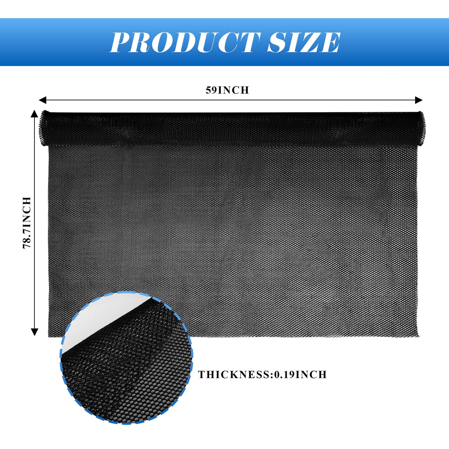 RV Mattress Underlay Breathable, 80 x 59 in Queen Size 3D Air Meshfiber Under Mattress Pad, RV Under Mattress Ventilation for Bed Camper Boat