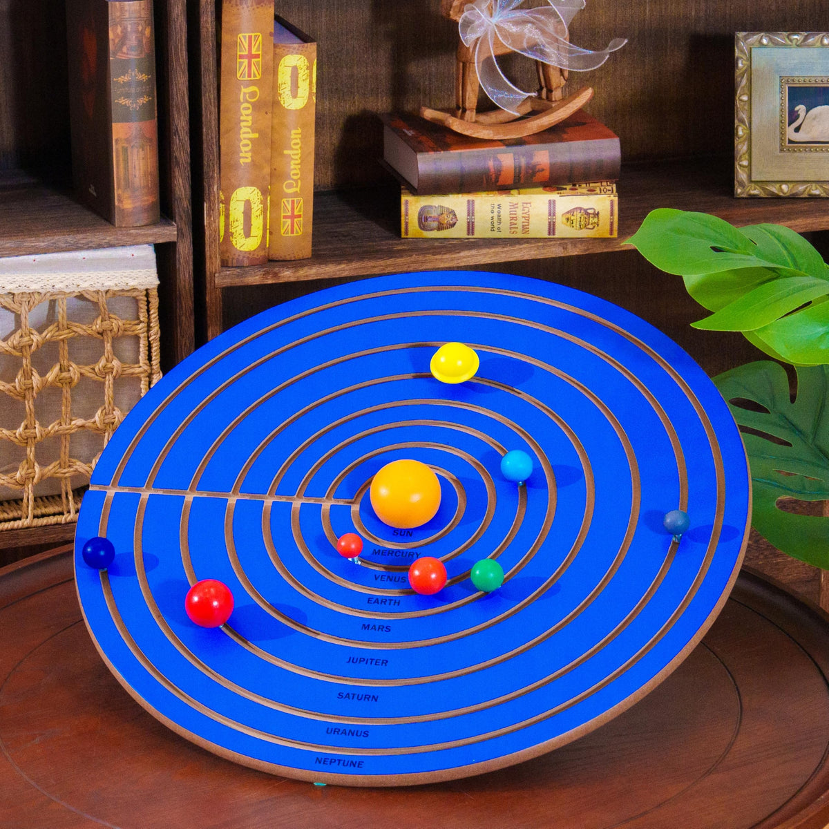 Premium Montessori Solar System Puzzle – Wooden Planet Puzzle Board, 21.2in (54cm) Educational Astronomy Puzzle, Space Learning Materials for Kids, Homeschool Classroom Ages 3-6