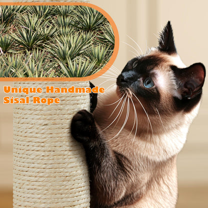 Yaheetech 158cm Multi-level Cat Tree Tower Large Kitten Scratching Posts with Condos/Perches/Hammock Broad-space Kitten Activity Centre, Dark Grey