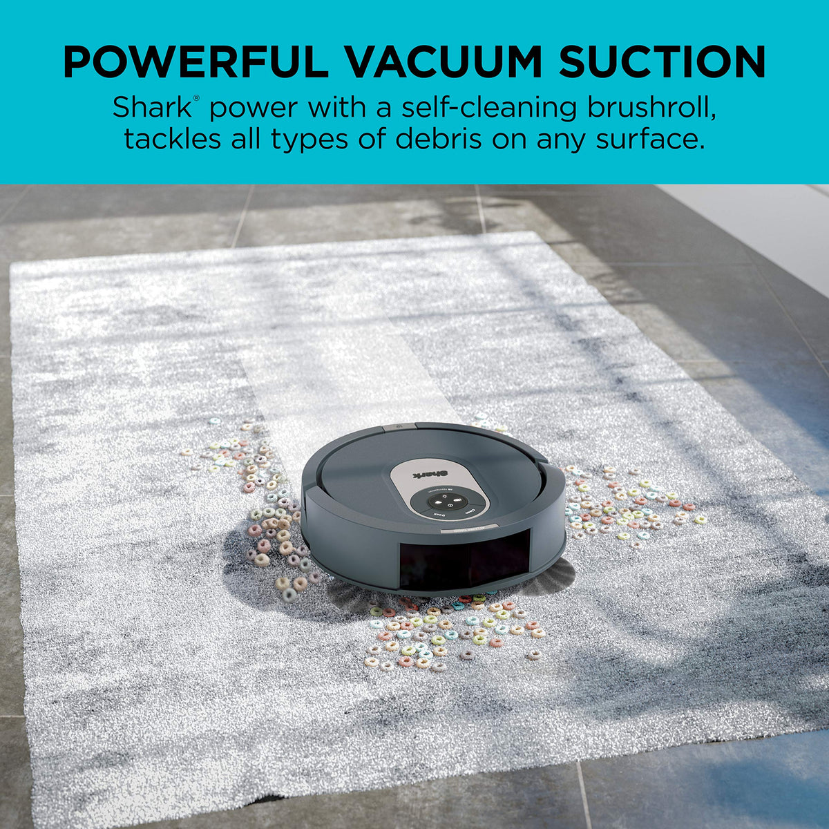 Shark AI Robot Vacuum, Smart Mapping|Scheduling|Pet Hair Pick Up|Logical Navigation, Black/Silver (RV2001), Carpet
