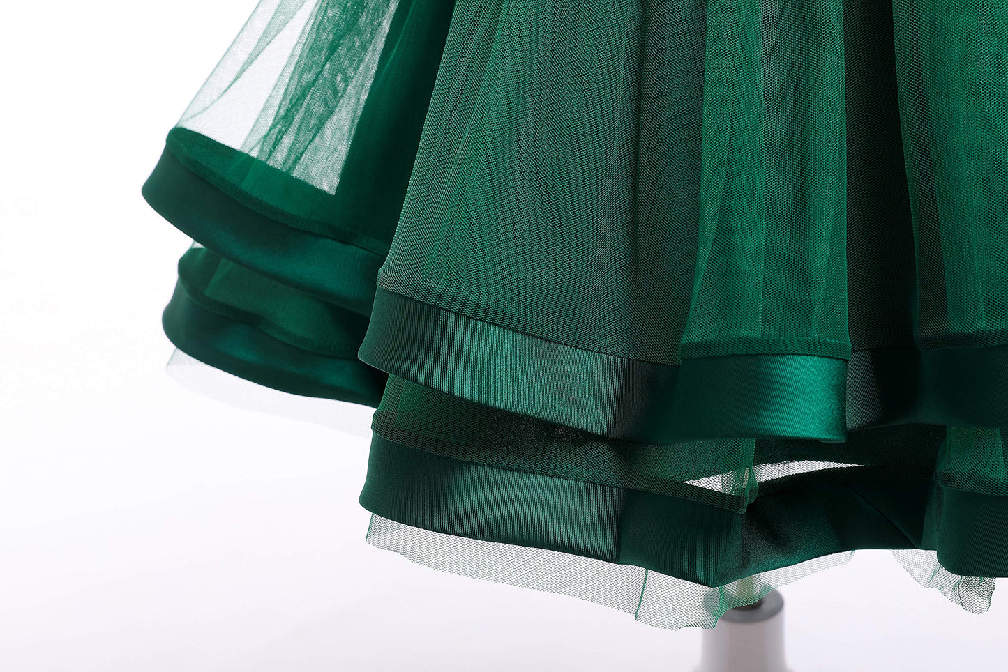 Glamulice Christmas Green Flower Girl Dress Ruffles Vintage Embroidered Lace Dresses Wedding Bridesmaid Birthday Party Gown Pageant Holiday Princess Prom Dance Kids Formal Dress Dark Green 5 6