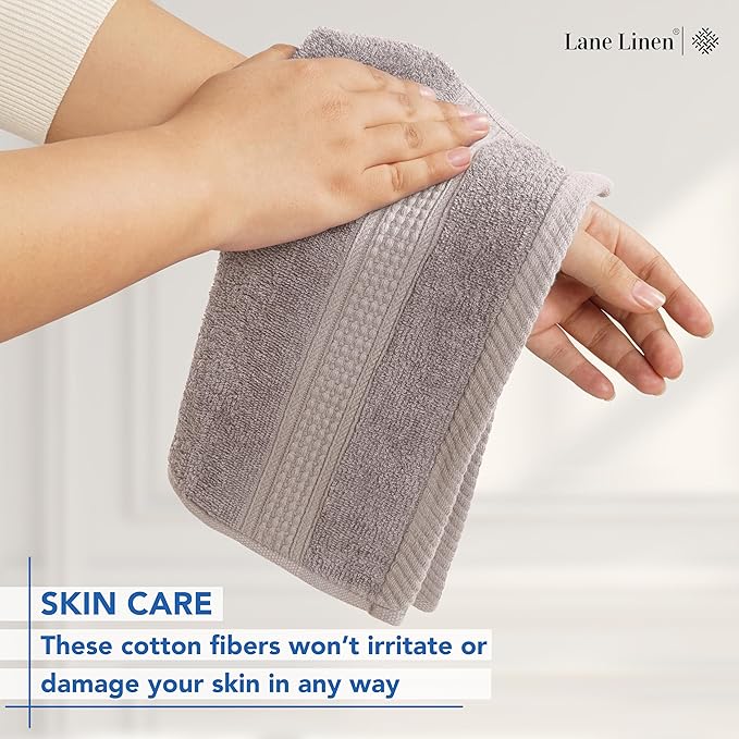 LANE LINEN Washcloths 12 Pack