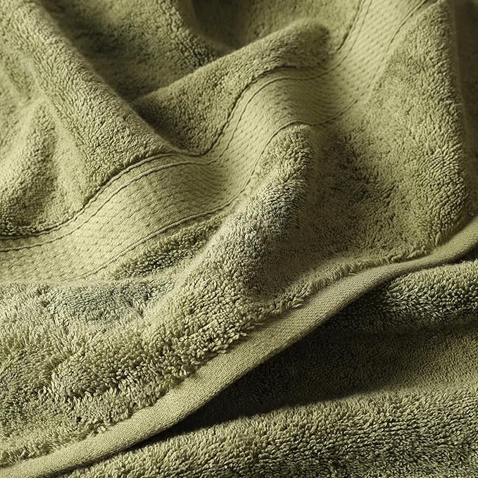 Superior Solid Egyptian Cotton Towel Set, Washcloths 13” x 13”, Hand Towels 20”
