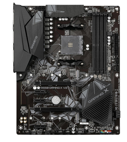 Gigabyte B550 Gaming X V2 Motherboard - Supports AMD Ryzen 5000 Series AM4 CPUs, 10+3 Phases Digital Twin Power Design, up to 4733MHz DDR4 (OC), 2xPCIe 3.0 M.2, GbE LAN, USB 3.2 Gen1