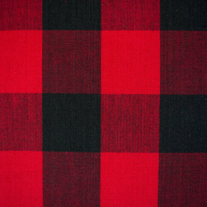 DII Buffalo Check Collection, Classic Farmhouse Table Runner, 14x108, Red & Black