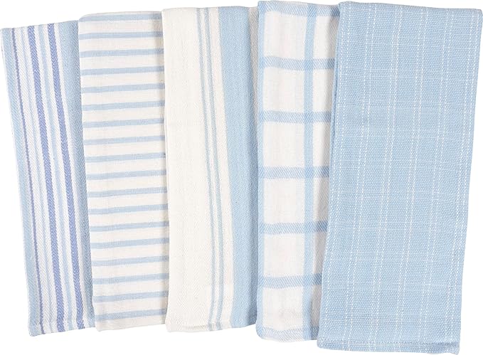 KAF Home Assorted Flat Kitchen Towels | 100% Cotton