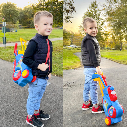 Liberry Toddler Golf Set, Upgraded Kids Golf Cart with Unique Shoulder Strap Design, Indoor Outdoor Sports Toys Gifts for Boys Girls 1 2 3 4 Years Old