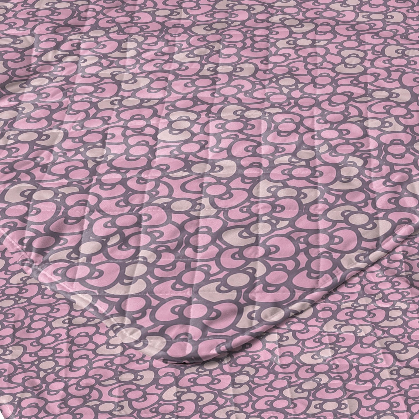 Northwest Sanrio Hello Kitty Reversible Quilted Throw, Kawaii Pink Pattern, Cozy & Warm, for Anime Fans, Game Room, Chair or Couch, 60 x 80 Inches
