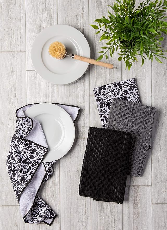 DII Cleaning Collection Multi-Purpose Microfiber, Dishtowel Set