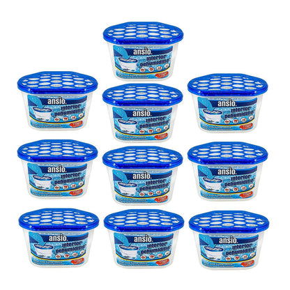 ANSIO Dehumidifier 500ml Pack of 10 Condensation Remover Moisture Absorber Dehumidifiers for Damp, Mould, Moisture in Home, Kitchen, Wardrobe, Bedroom