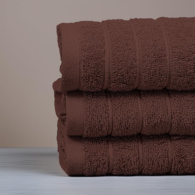 Tens Towels Pack of 6 Hand Towels, 100% Cotton, Lighter Weight, Quick to Dry