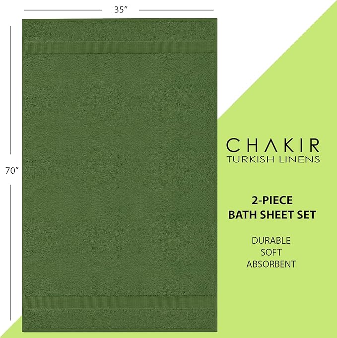Chakir Turkish Linens, 100% Cotton Premium Quality Turkish Bath Sheets