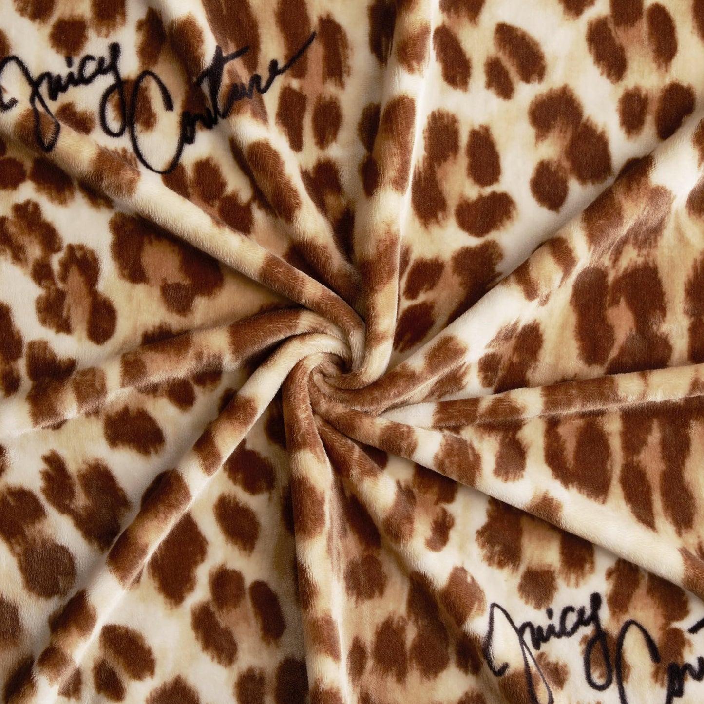 Juicy Couture - Throw Blanket | Regent Leopard | Plush and Cozy | Decorative Blankets for Sofas, Chairs and Beds| Luxurious and Soft | Chic Home Decor | Measures 50" x 70" | Brown