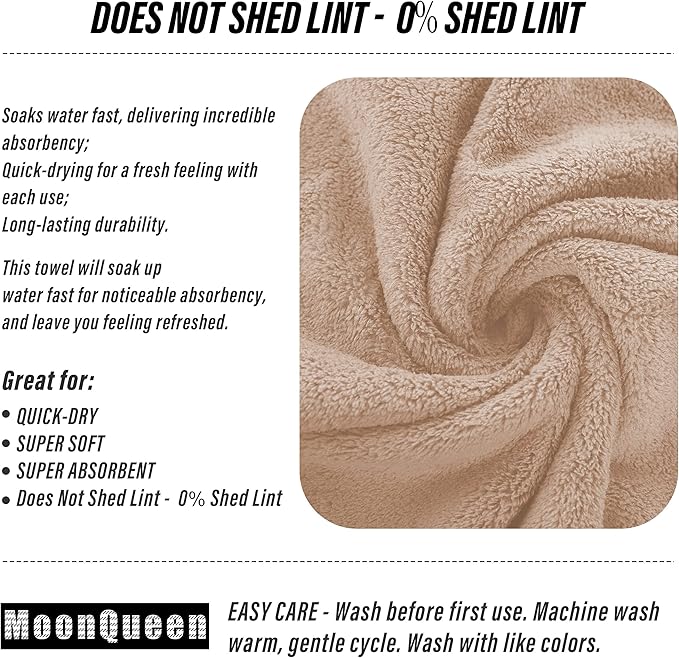 MOONQUEEN 6 Pack Premium Hand Towels