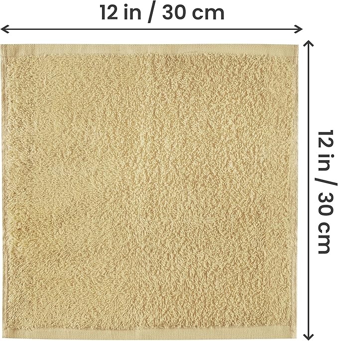 Utopia Towels 12 Pack Cotton Washcloths Set, 100% Ring Spun Cotton, Premium