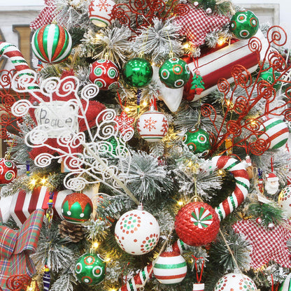 Sea Team 60mm/2.36" Set of Colorful Painted Sparkling Ornaments and Hanging Baubles for Christmas Tree - 30 Pieces