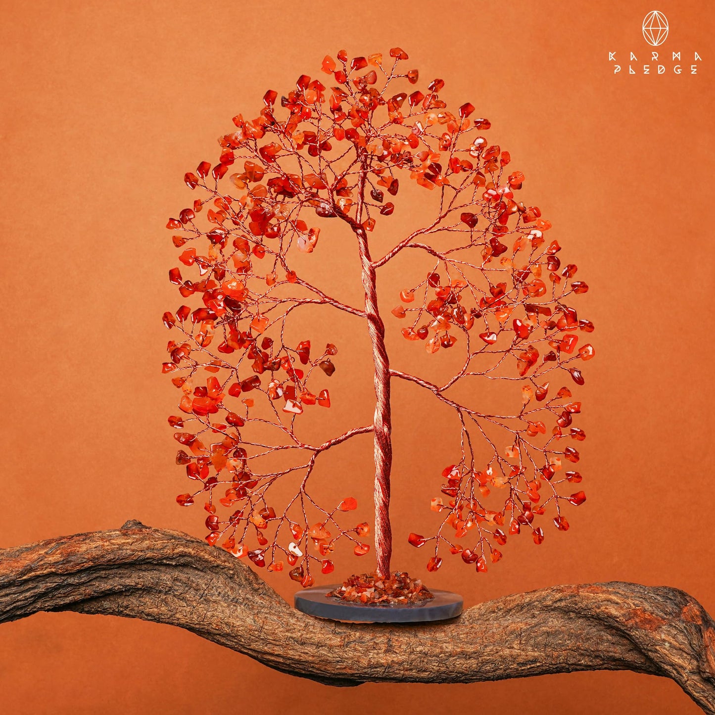 Crystal Tree of Life Birthday Gifts for Women, Men, Frineds, Handmade Carnelian Chakra Tree for Home, Room, Office Decor, Bring Money, Positivity, Reiki Healing, Good Luck, Gifts for Mom & Dad