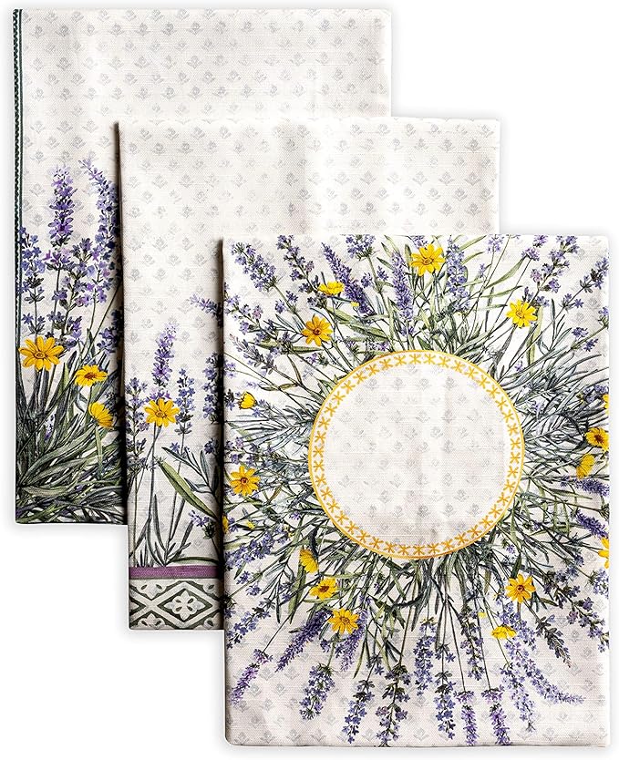 Maison d' Hermine Kitchen Towels Set of 3 100% Cotton 27.50" x 20" Reusable