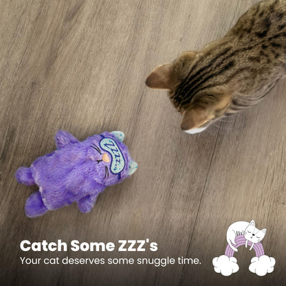 Catstages Purr Pillow Cat Toy – Plush Cat Toy with Touch-Activated Purr for Calming Cats & Kittens
