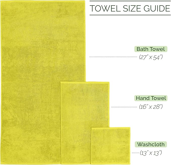 Elegant Comfort Luxury 6-Piece Towel Set, Premium Soft 100% Turkish Cotton