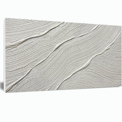Tarfupth Large Abstract Canvas Wall Art for Living Room White Minimalist Textured Painting Hand Painted Modern Neutral Artwork for Bedroom Office Decor 20"x40"