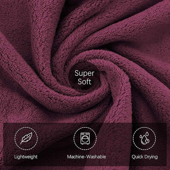 TENSTARS Silk Hemming Bath Towels