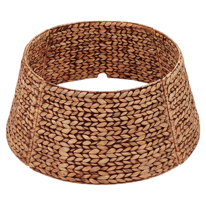 CENBOSS Rattan Christmas Tree Collar, Wicker Tree Skirt & Stand Base Cover (Brown Wash, 24 inch)