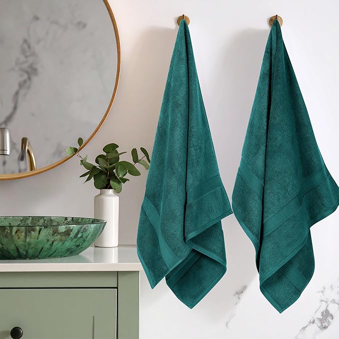 SUPERIOR Egyptian Cotton Pile Bath Towel Set of 2, Ultra Soft Luxury Towels