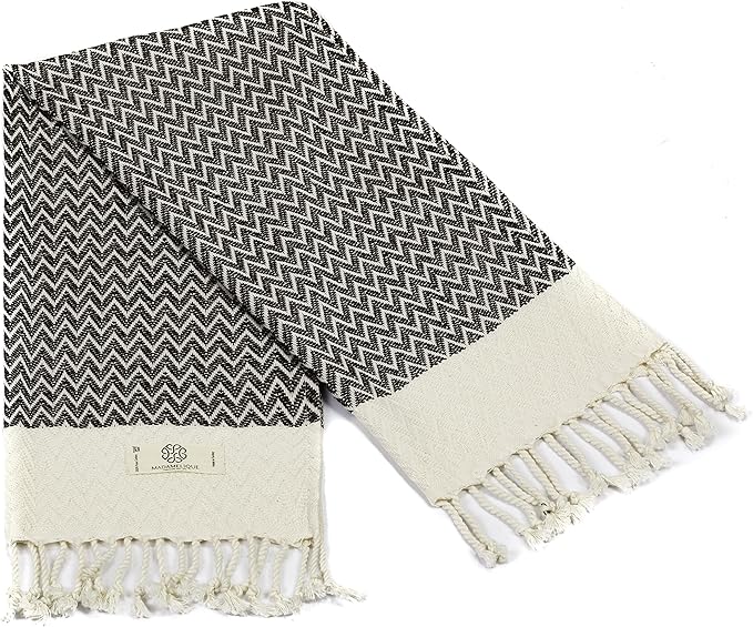 Madamelique Exclusive Hand Towels Set of 2-18 x 40 Inches