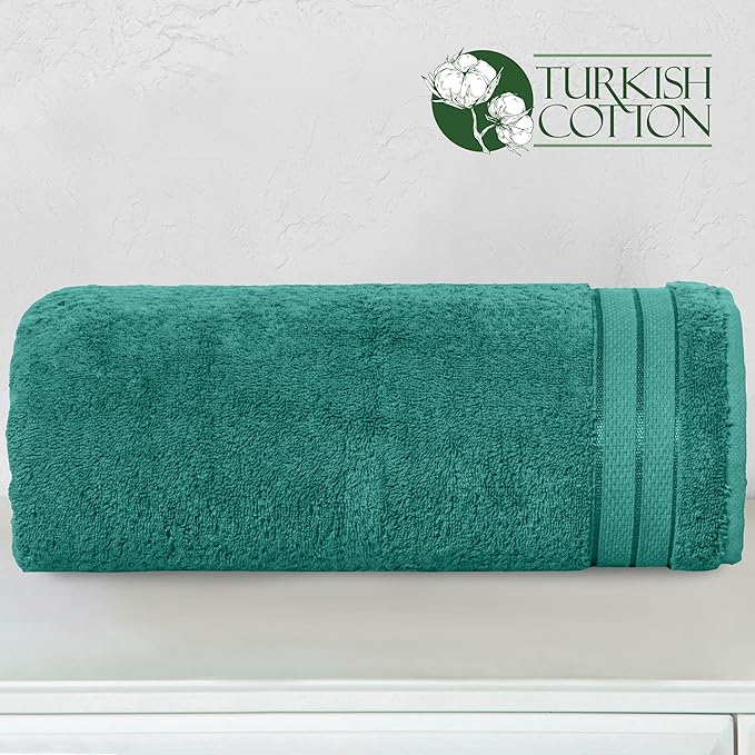 Elegant Comfort Three Line Popcorn Extra Large Luxury Bath Towel