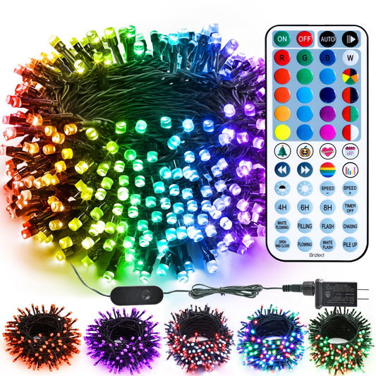 Brizled Color Changing String Lights 98FT 300 LED RGB Christmas Lights Dimmable Multifunctional Christmas Light with Remote for Indoor Outdoor Halloween Xmas Tree Holiday Party Thanksgiving Decor