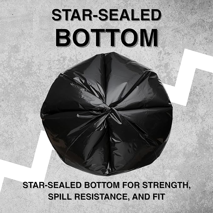 45 Gallon Garbage Trash Bag 40X46" 1.5 Mil Black 100 Count Can Liner Bulk 40