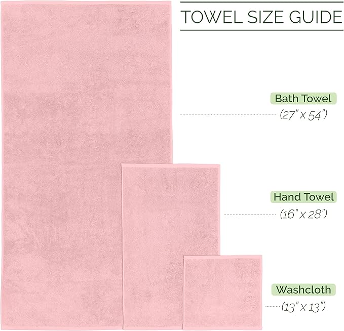 Elegant Comfort Luxury 6-Piece Towel Set, Premium Soft 100% Turkish Cotton