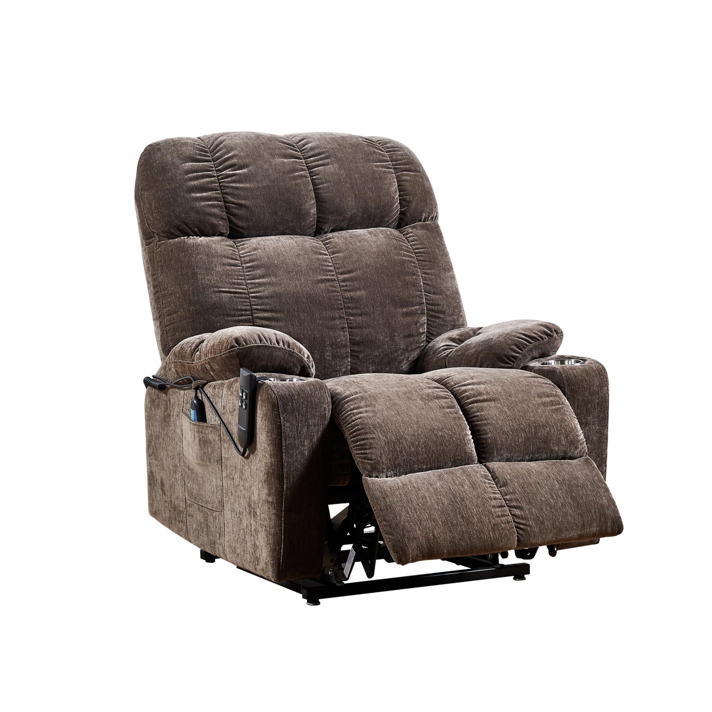 Electric Power Lift Recliner Chair Sofa for Elderly with Massage and Heat, 3 Positions Adjustable,2 Side Pockets
