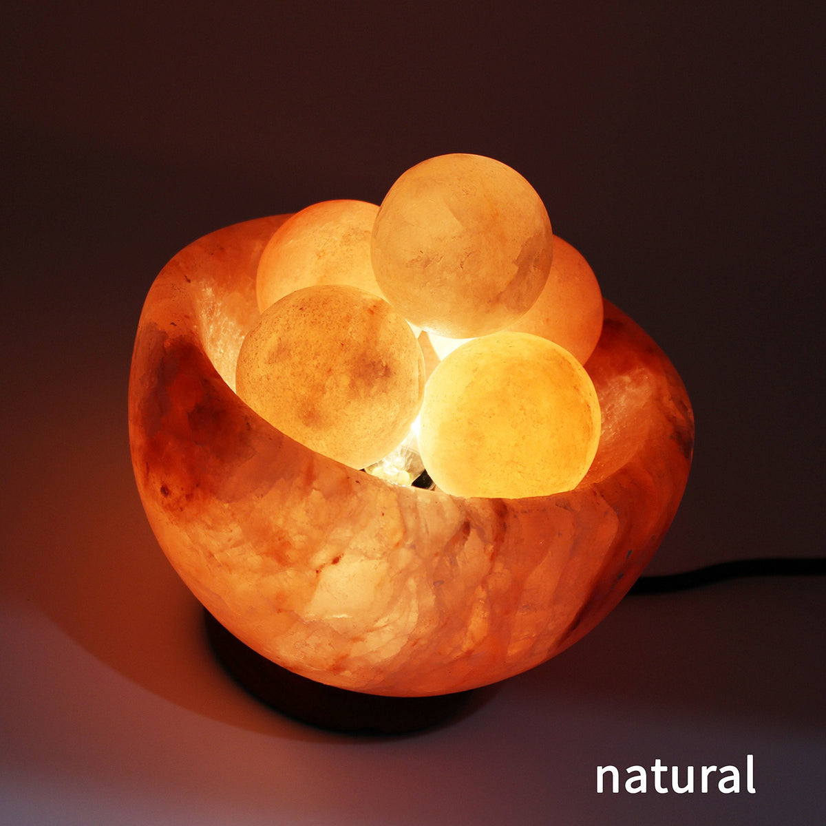 UMAID Himalayan Salt Lamp Bowl with 6 Massage Balls, Mothers Day Gifts for Mom, Dimmable Pink Rock Salt Lamp Light, Unique Home Decor for Bedroom, Spa Relaxation & Meditation