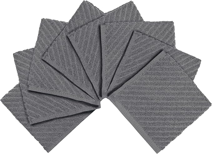 Bumble Towels Premium Kitchen Dish Cloths | 8 Pack | Diagonal Deluxe Dish Cloth