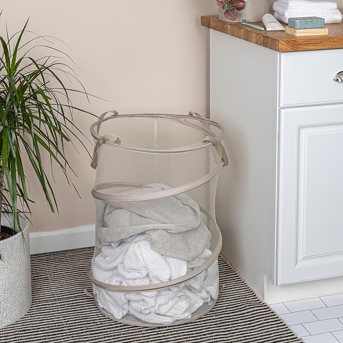 Household Essentials Pop-Up Mesh Laundry Hamper