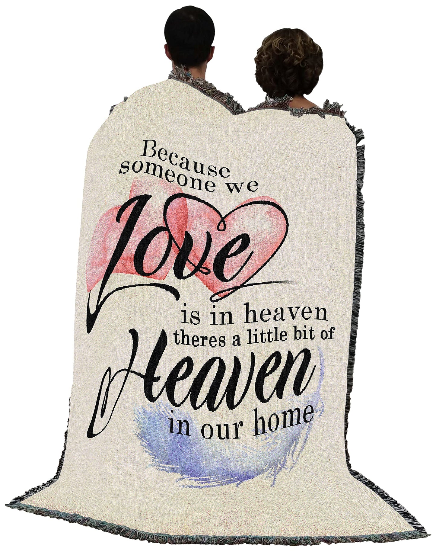 Pure Country Weavers Someone We Love in Heaven Gift Blanket - Sympathy Bereavement Gift Tapestry Throw Woven from Cotton - Made in the USA (72x54)