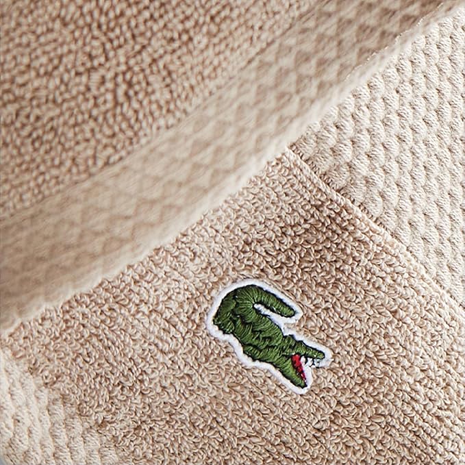 Lacoste Heritage 100% Supima Cotton Hand Towel, Premium Super Soft Bath Towel