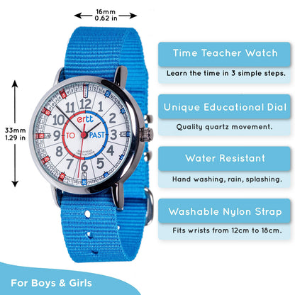 ertt EasyRead Kids Time Teacher Watch - Kids Gifts - Watches for Boys & Girls - Children's Watch Analogue - Kids Watches for Boys Ages 5-7 - Learn to Tell The Time - 3 Step Educational Watch