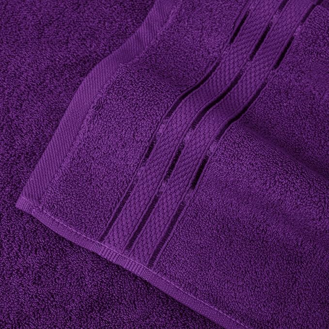 Elegant Comfort Three Line Popcorn Extra Large Luxury Bath Towel