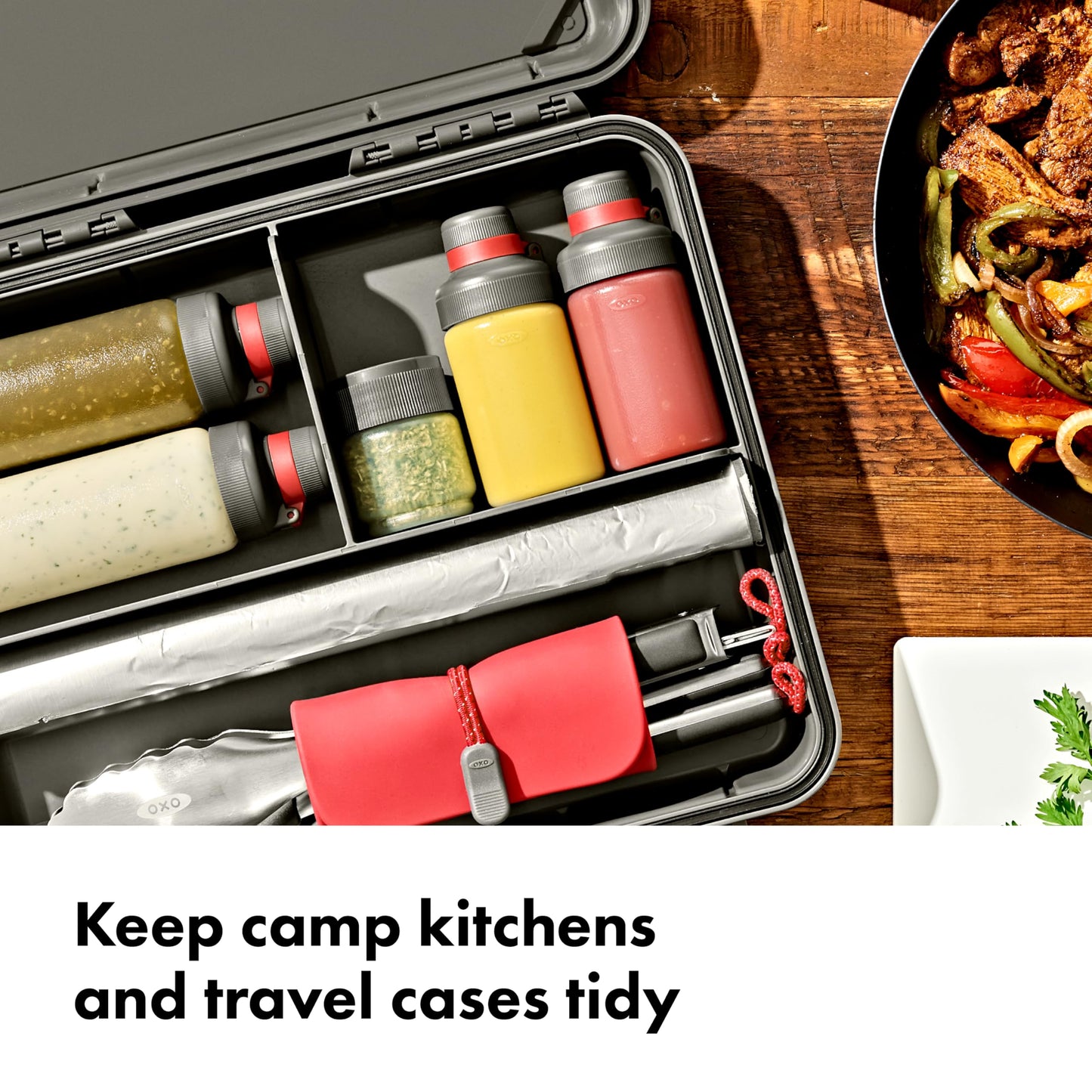 OXO Outdoor 7-Piece Spice Shaker & Squeeze Bottle Set