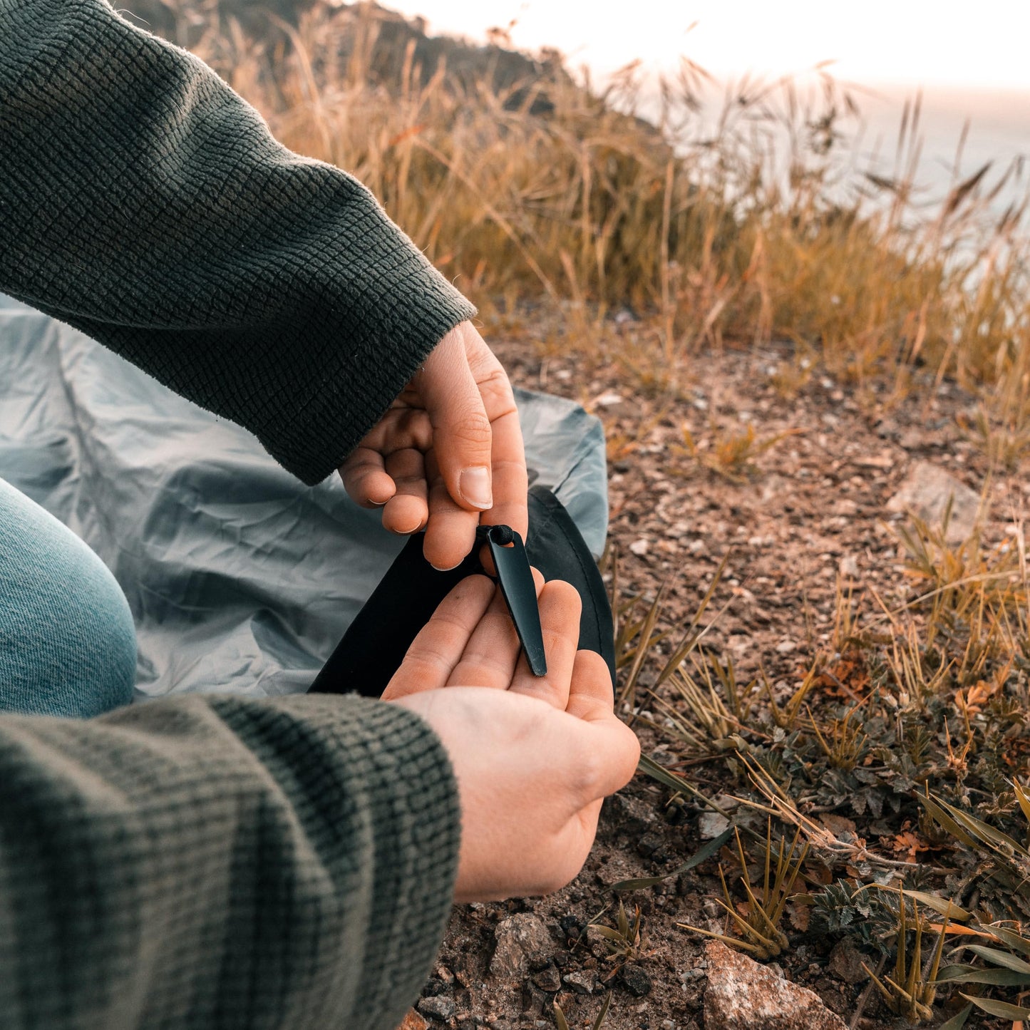 Matador Pocket Blanket 4.0 - Black (Seats 2-4); Lightweight Picnic Blanket with Pegs; Foldable Picnic Blanket for Dry Sitting; Sandless Beach Mat & Festival Blanket for Concert, Walking, Hiking