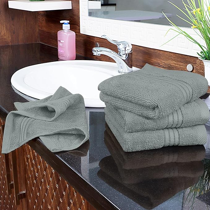 Utopia Towels Wash Cloths Set, 12 by 12 Inches, 100% Cotton Ring Spun, Highly