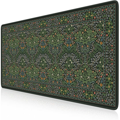 iCasso Big Mouse Pad, Desk Pad Mat, Full Desk Large Mousepad, Anti-Slip Smooth Surface XXL Computer Pad with Stitched Edges for Home Office Organizer (Green)