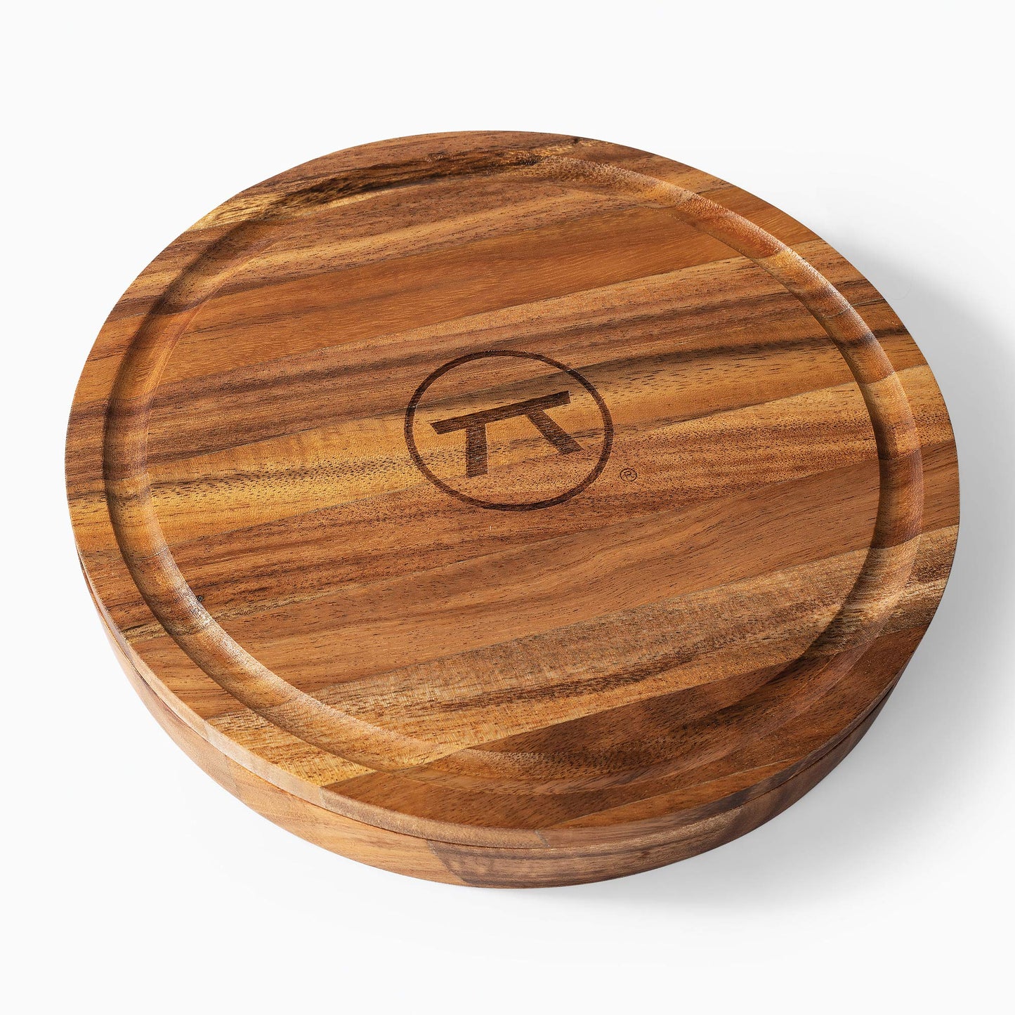 Outset 3-in-1 Acacia Wood Salt Rimmer, Cutting Board and Storage Container, 6.4" x 1" Margarita Rimmer