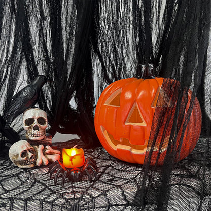 letesult 400 x 85 Inch Halloween Black Creepy Cloth - Large Halloween Spooky Cloth Windows Doorways Cover Scary Creepy Gauze Haunted House Decoration for Halloweens Indoor Outdoor Party Supplies