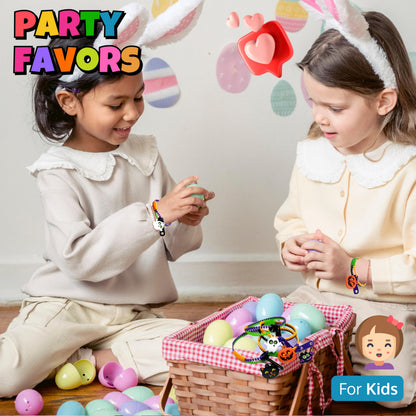 UpBrands 24-Pack Halloween Bracelets for Kids – Zipper Fidget Toys, Small Goodie Bag Stuffers, Party Favors, Trick-or-Treat Giveaways & Prizes